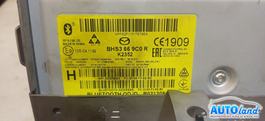 Display MAZDA 3 Berlina 2013-2026 Cod BHS3669C0R 