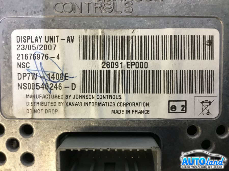 Display NISSAN PATHFINDER (R51) 2005-2025 Cod 28091EP000 