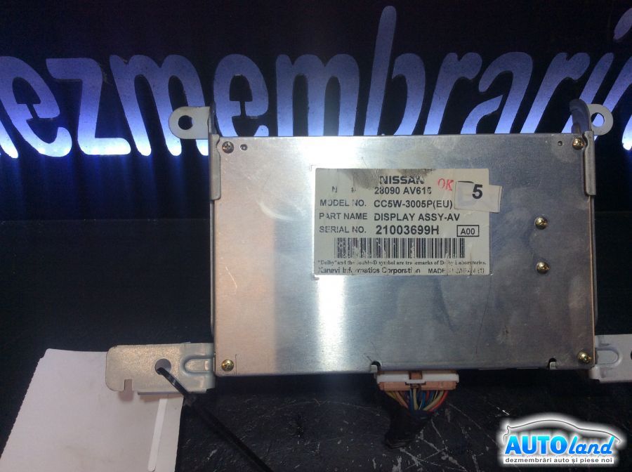 Display NISSAN PRIMERA (P12) 2002-2025 Cod CC5W3005P 