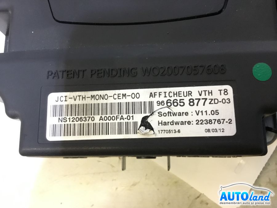 Display PEUGEOT 5008 2009-2025 Cod 96665877ZD 