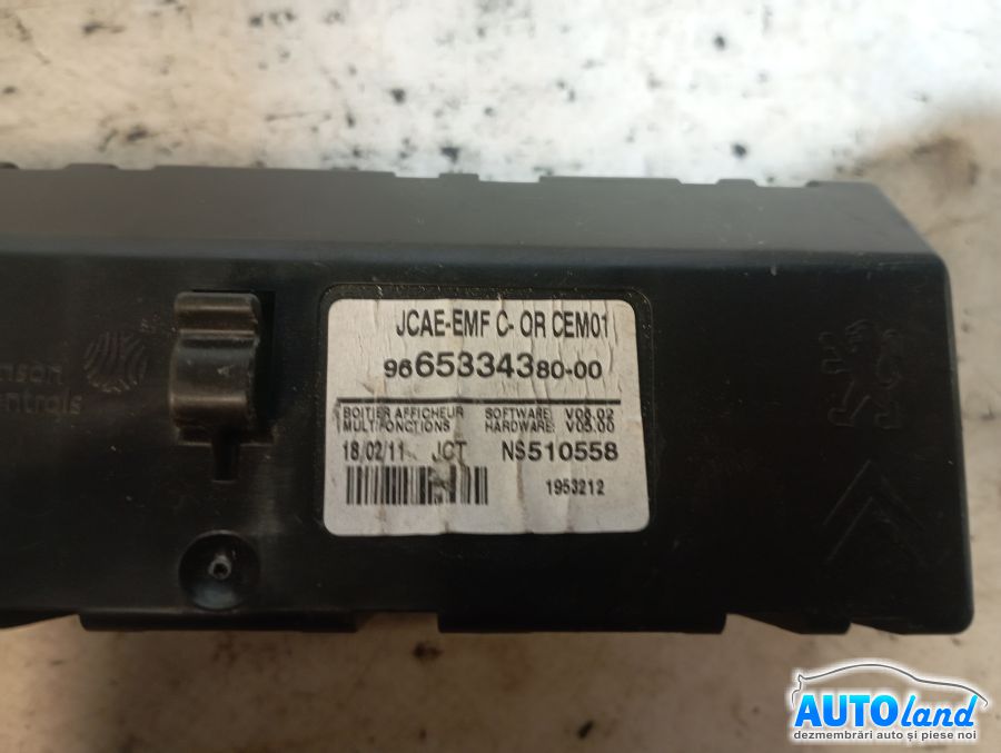 Display PEUGEOT 508 2010-2026 Cod 9665334380 