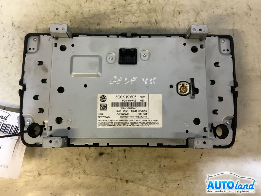 Display VOLKSWAGEN Golf VII Variant 2012-2017 Cod 5G0919605 