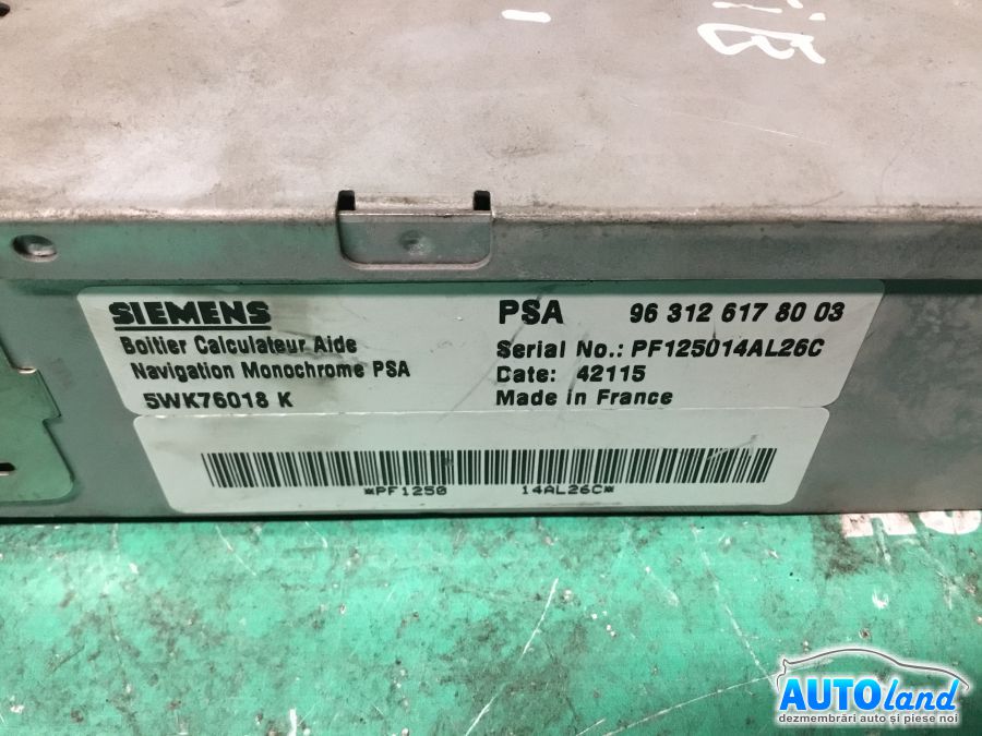 Diverse PEUGEOT 406 (8B) 1995-2004 Cod 963126178003 