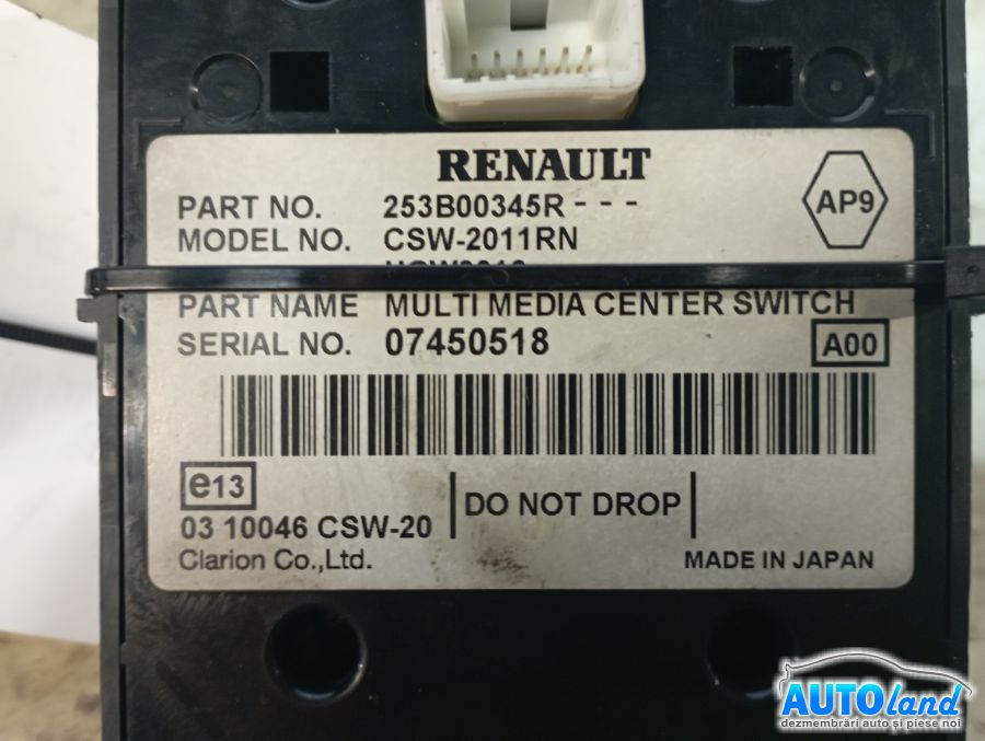 Diverse RENAULT SCENIC III (JZ0/1_) 2009-2025 Cod 253B00345R 
