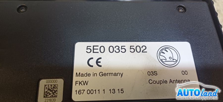 Diverse SKODA OCTAVIA (5E3) 2012-2026 Cod 5E0035502 