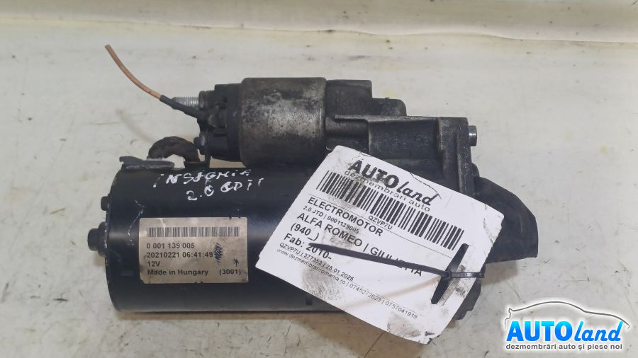 Electromotor ALFA ROMEO GIULIETTA (940_) 2010-2025 Cod 0001139005 