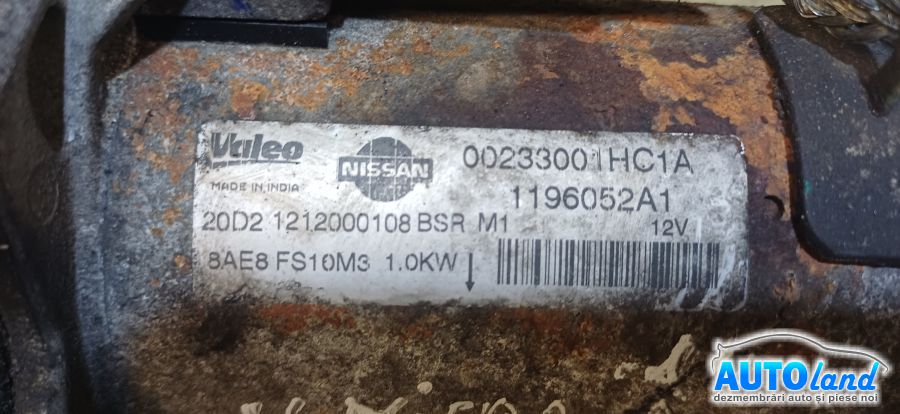 Electromotor NISSAN MICRA (K12) 2003-2025 Cod 1196052A 