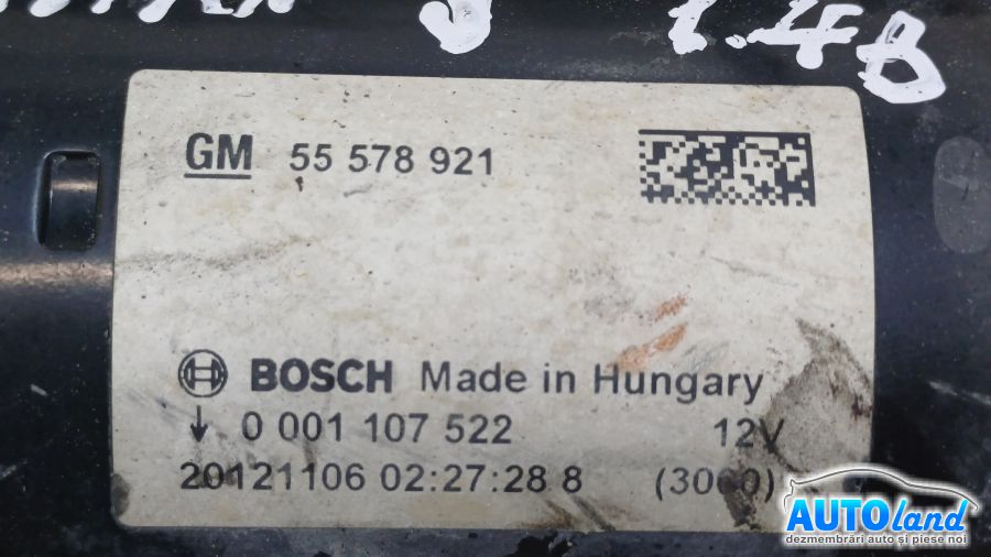 Electromotor OPEL ASTRA J hatchback 2009-2025 Cod 55578921 