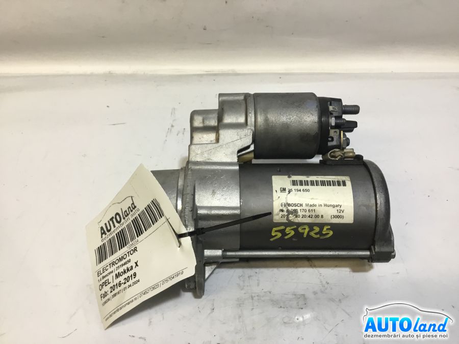 Electromotor OPEL Mokka X 2016-2019 Cod 25194650 