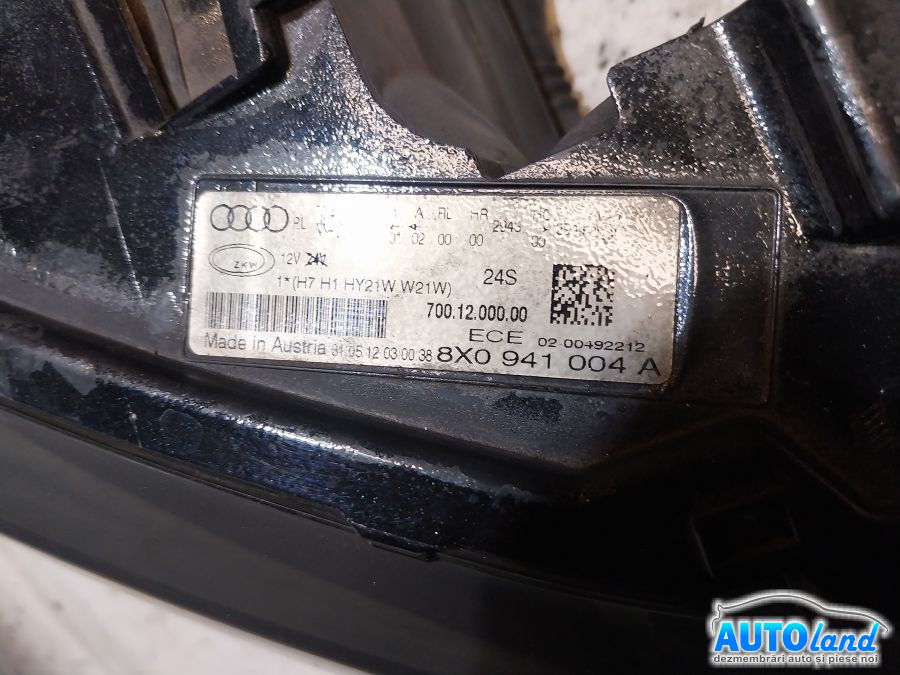 Far Dreapta AUDI A1 (8X1) 2010-2026 Cod 8X0941004A 