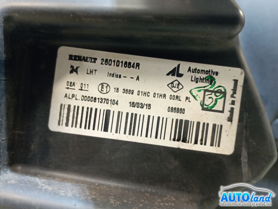 Far Dreapta DACIA DUSTER 2010-2026 Cod 260101684R 