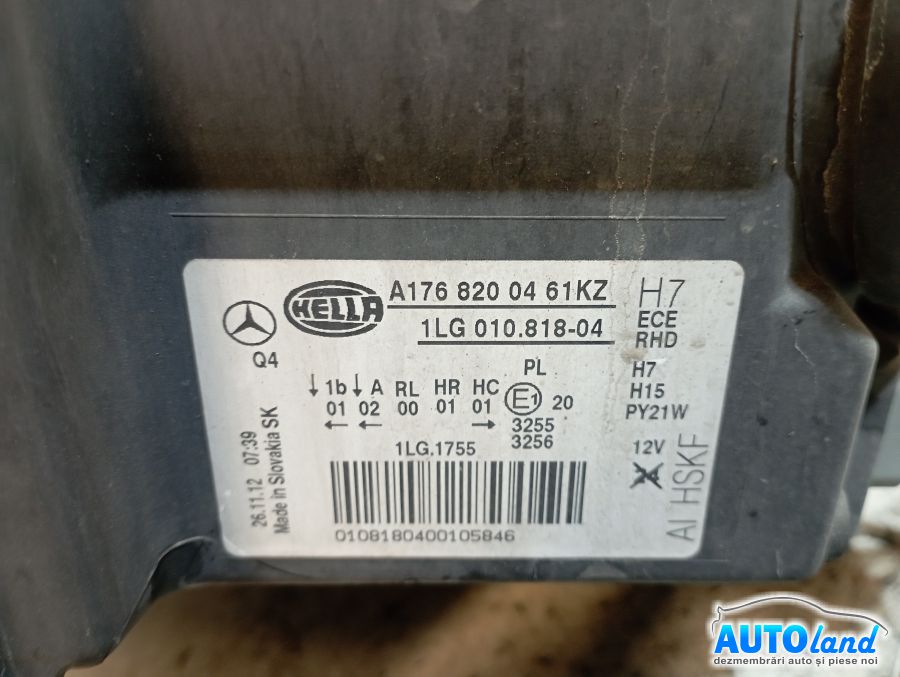 Far Dreapta MERCEDES-BENZ A-class (W176) 2012-2015 Cod A1768200461 