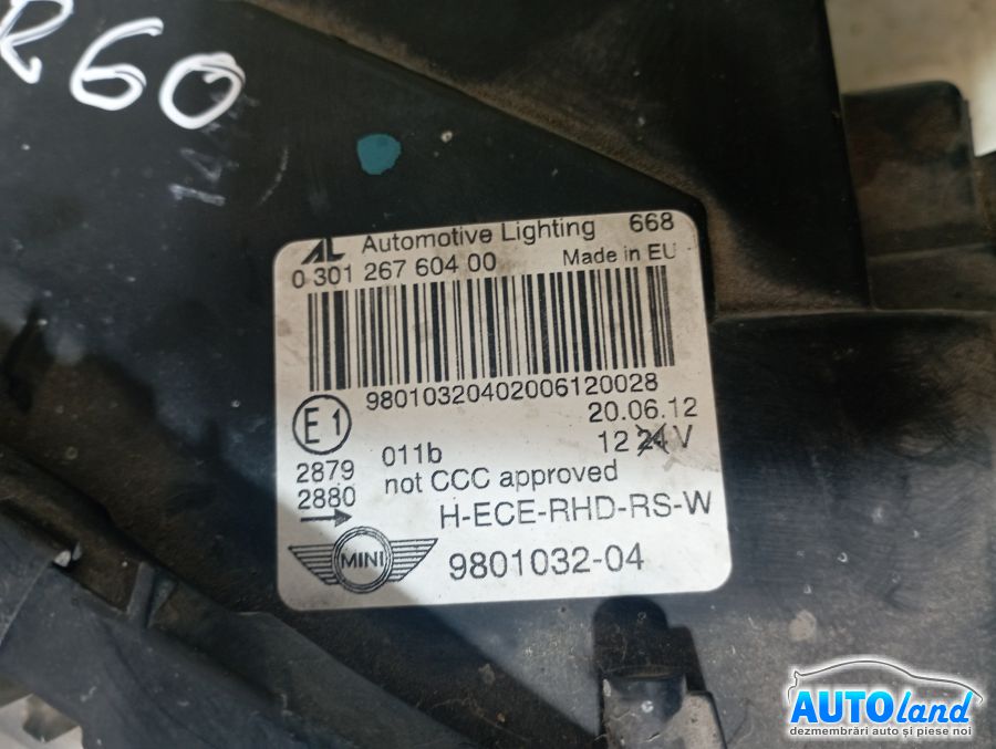 Far Dreapta MINI COUNTRYMAN (R60) 2010-2014 Cod 9801032 