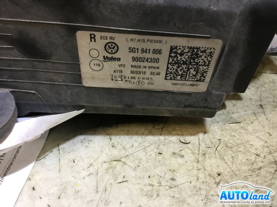 Far Dreapta VOLKSWAGEN Golf VII Variant 2012-2017 Cod 5G1941006 