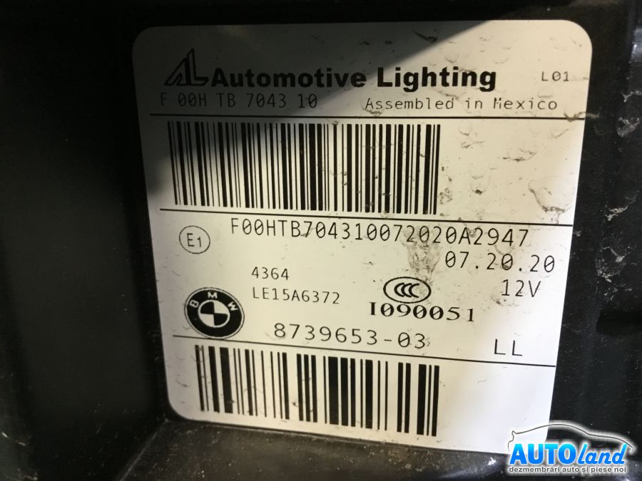 Far Stanga BMW X3 (G01 LCI, facelift 2021) 2021-2025 Cod 873965303 