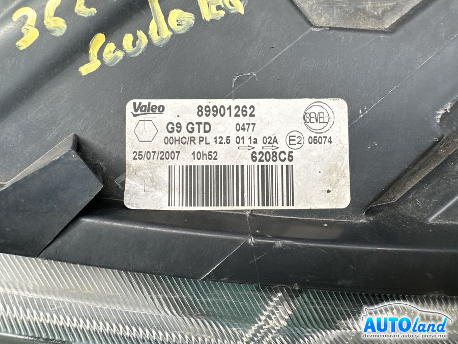 Far Stanga FIAT SCUDO 2007-2025 Cod 89901262 