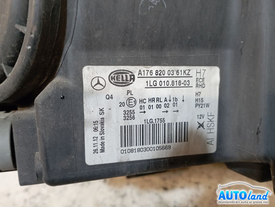 Far Stanga MERCEDES-BENZ A-class (W176) 2012-2015 Cod A1768200361 