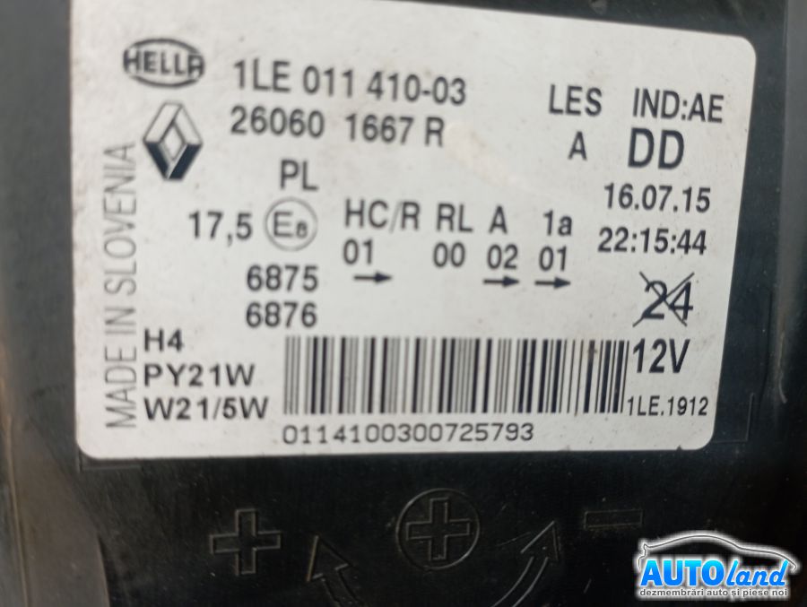 Far Stanga OPEL VIVARO B 2014-2018 Cod 260601667R 