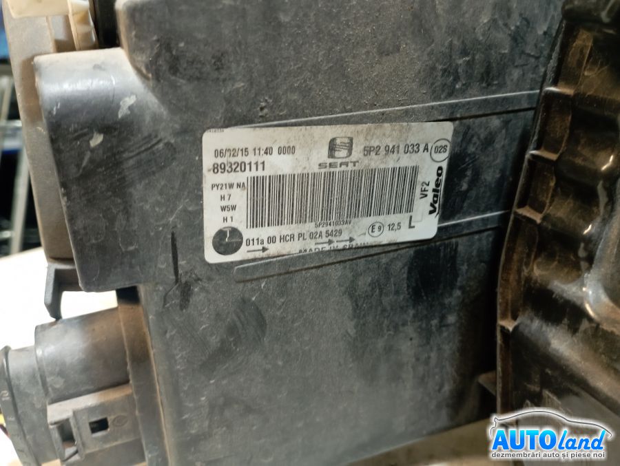 Far Stanga SEAT ALTEA (5P1) 2004-2026 Cod 5P2941033A 