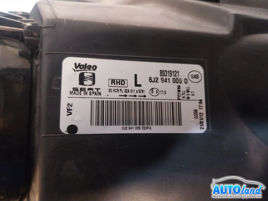 Far Stanga SEAT IBIZA V (6J5) 2008-2026 Cod 6J2941005D 