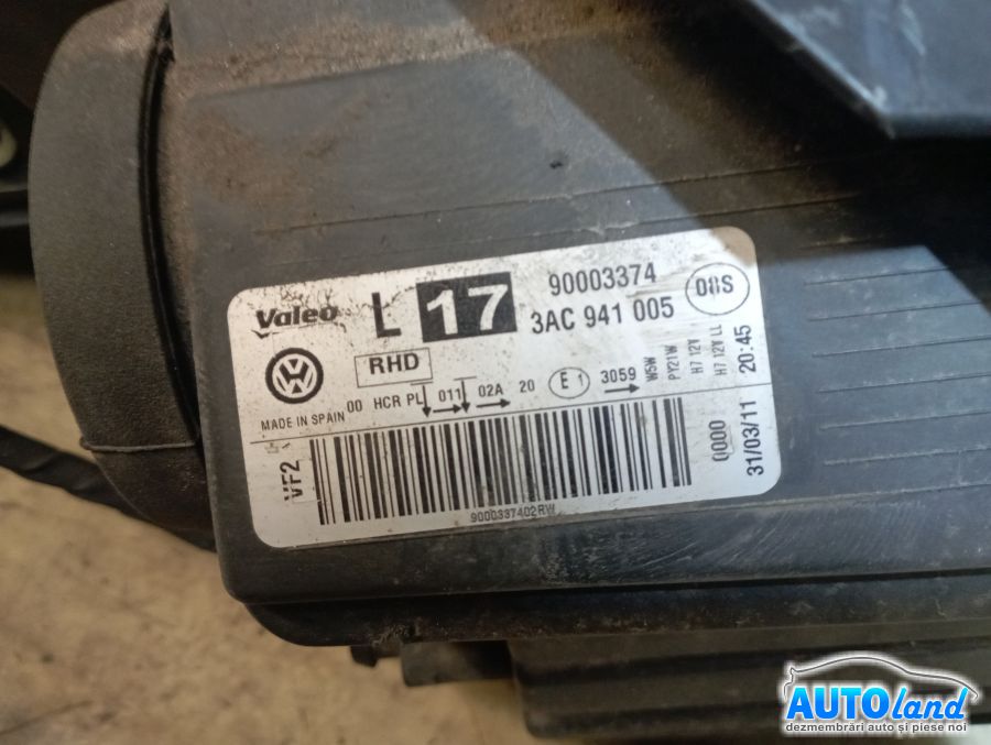 Far Stanga VOLKSWAGEN PASSAT Variant (365) 2010-2025 Cod 3AC941005 