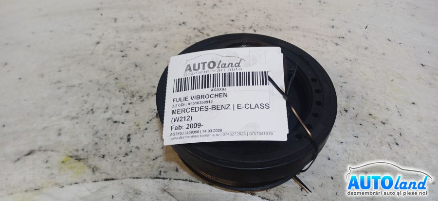 Fulie Vibrochen MERCEDES-BENZ E-CLASS (W212) 2009-2026 Cod A6510350912 
