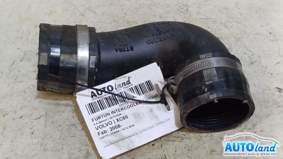 Furtun Intercooler Turbo VOLVO XC60 2008-2025 Cod 30751920 