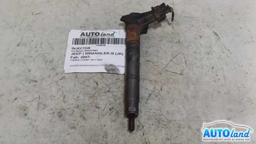 Injector JEEP WRANGLER III (JK) 2007-2025 Cod 0445115067 