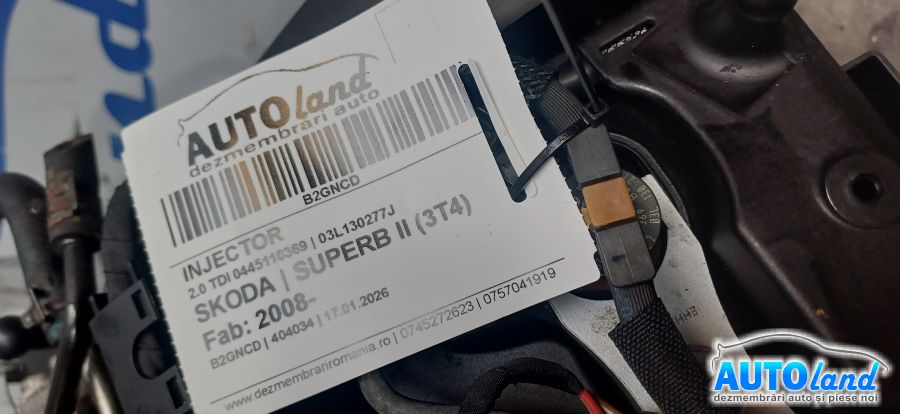 Injector SKODA SUPERB II (3T4) 2008-2026 Cod 03L130277J 