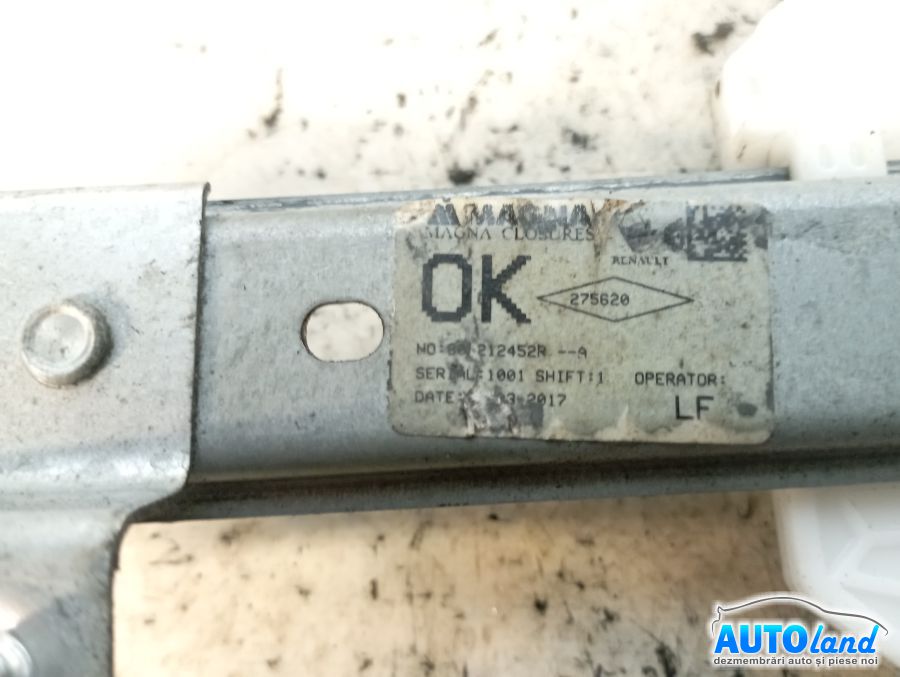 Macara Geam DACIA SANDERO II 2013-2026 Cod 807212452R 