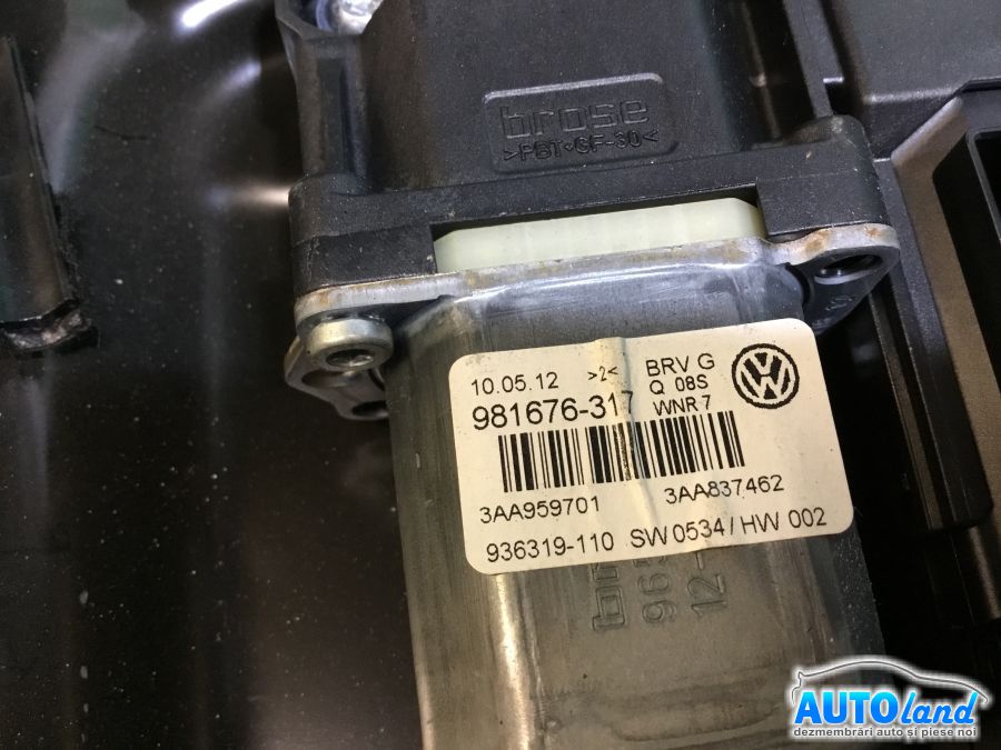 Macara geam VOLKSWAGEN PASSAT (3AA,B7) 2011-2025 Cod 3AA959701 