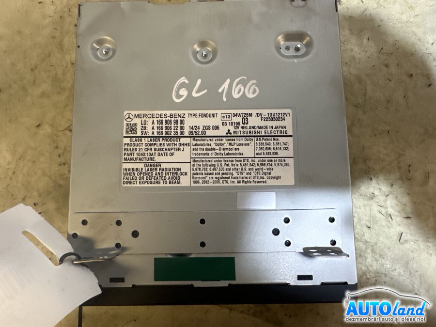 Magazie Cd MERCEDES-BENZ GL (X166) 2012-2015 Cod A1669069800 