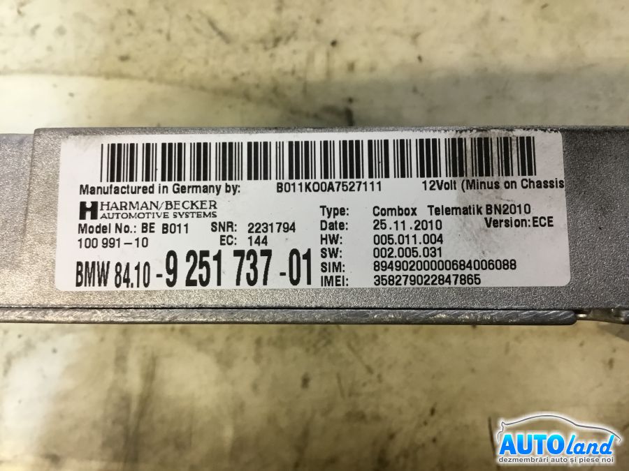 Modul Electronic BMW 5 (F10) 2010-2025 Cod 9251737 