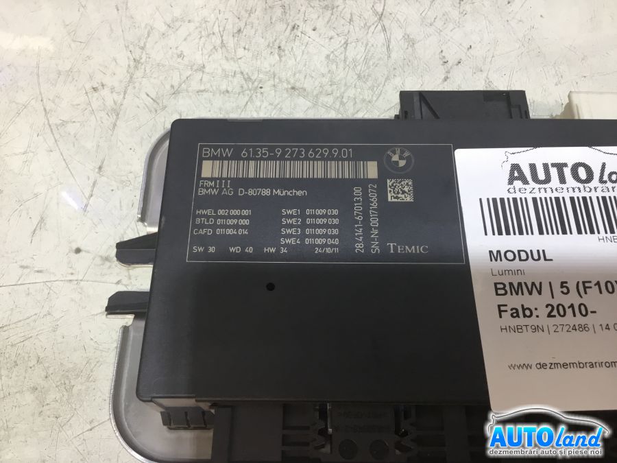 Modul electronic BMW 5 (F10) 2010-2025 Cod 9273629 