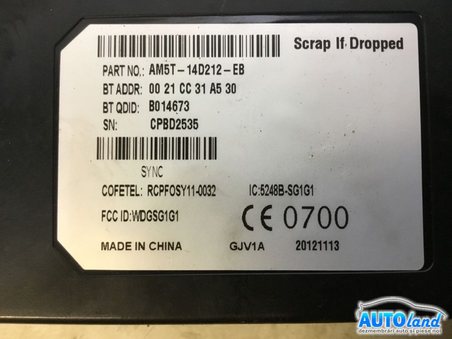 Modul Electronic FORD FOCUS III 2011-2025 Cod AM5T14D212EB 