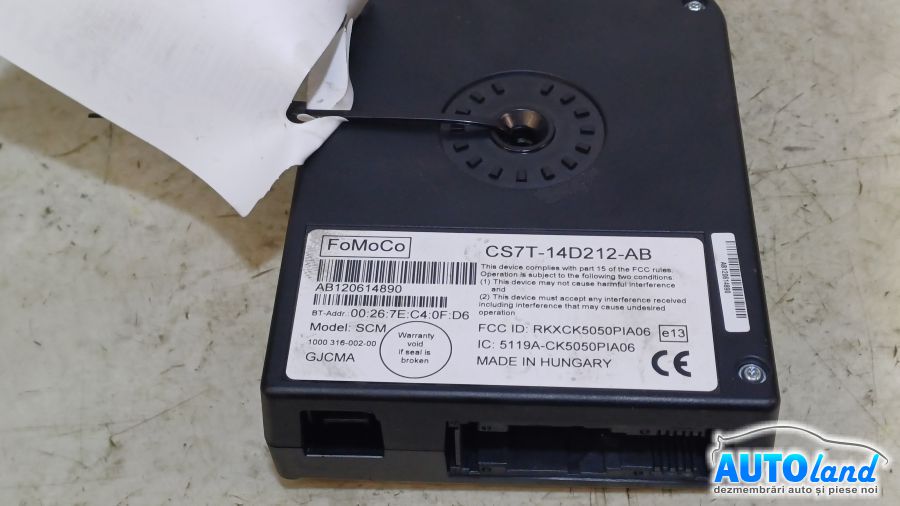 Modul Electronic FORD FOCUS III 2011-2025 Cod CS7T14D212AB 