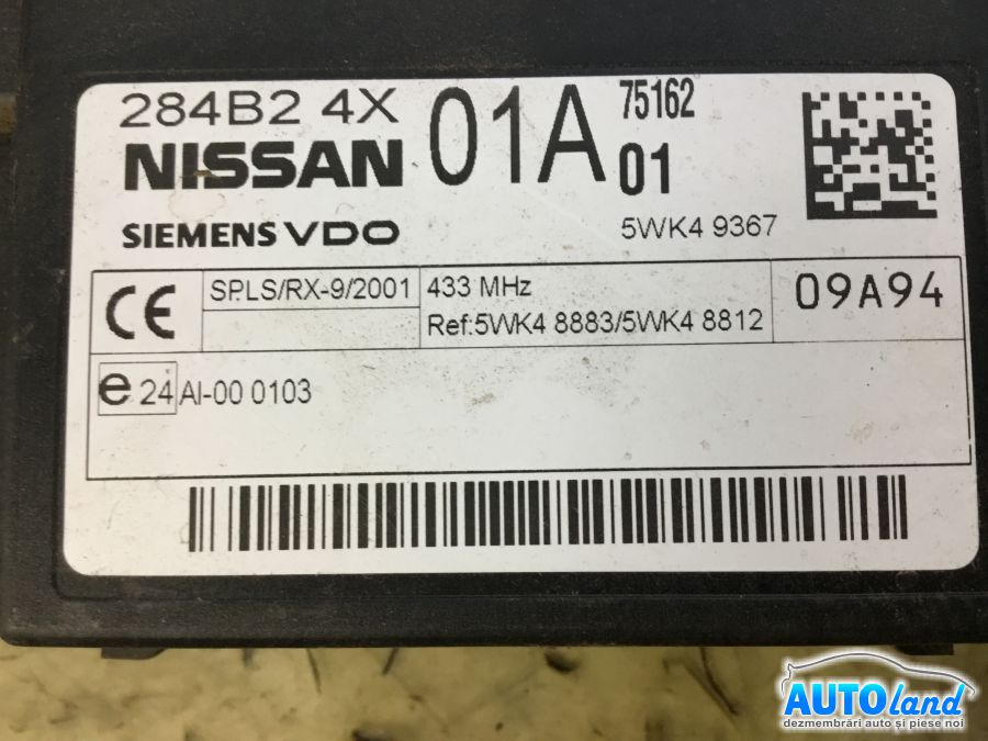 Modul Electronic NISSAN NAVARA (D40) 2004-2025 Cod 284B24X 