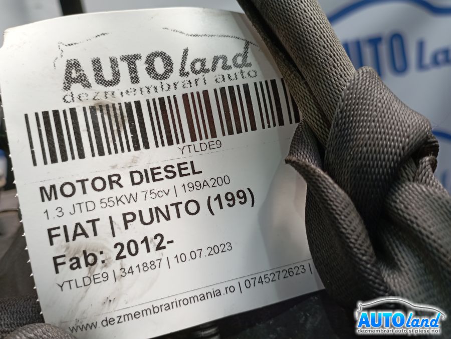 Motor Diesel FIAT PUNTO (199) 2012-2025 Cod 199A200 