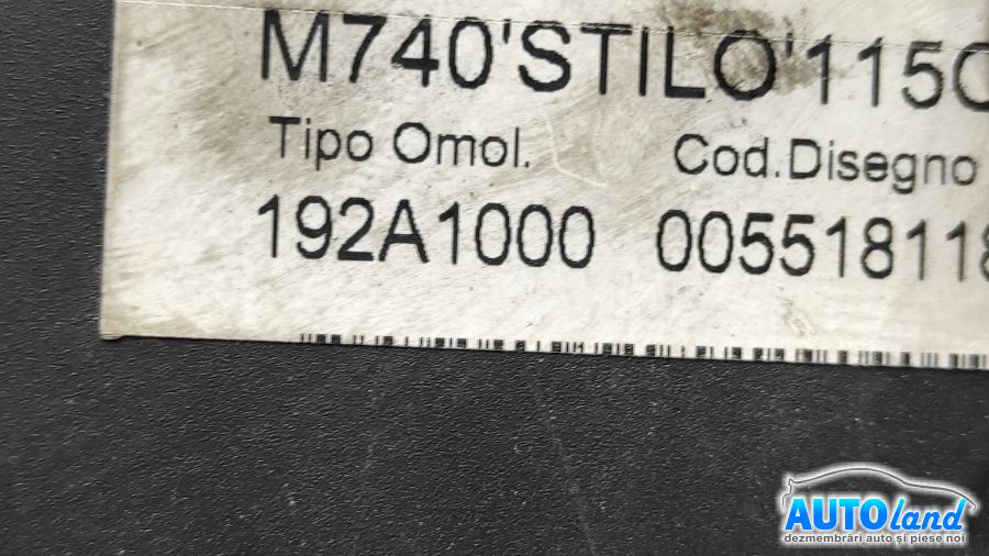 Motor Diesel FIAT STILO (192) 2001-2025 Cod 192A1000 