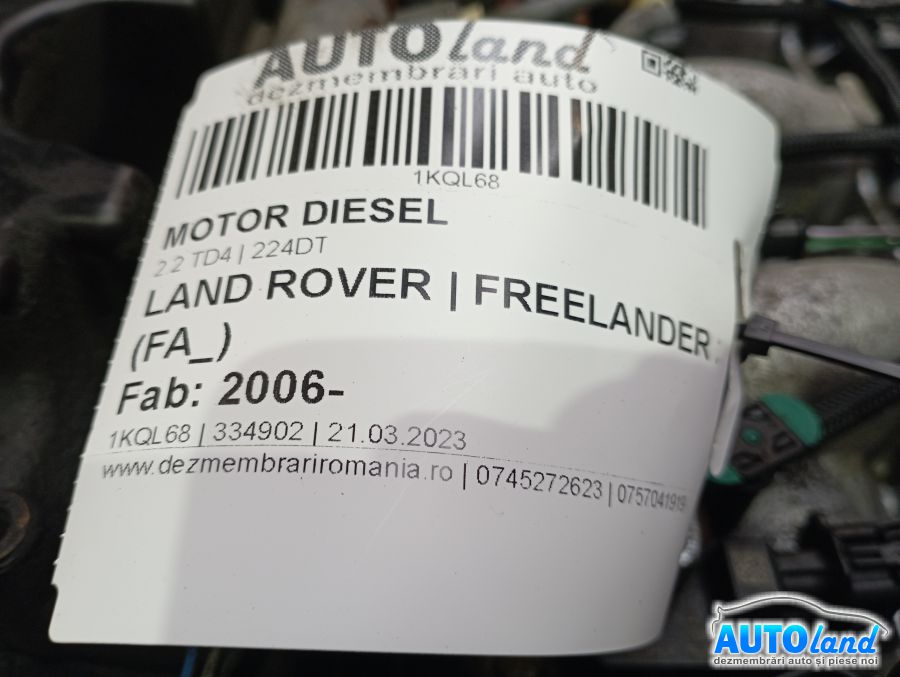 Motor Diesel LAND ROVER FREELANDER 2 (FA_) 2006-2026 Cod 224DT 