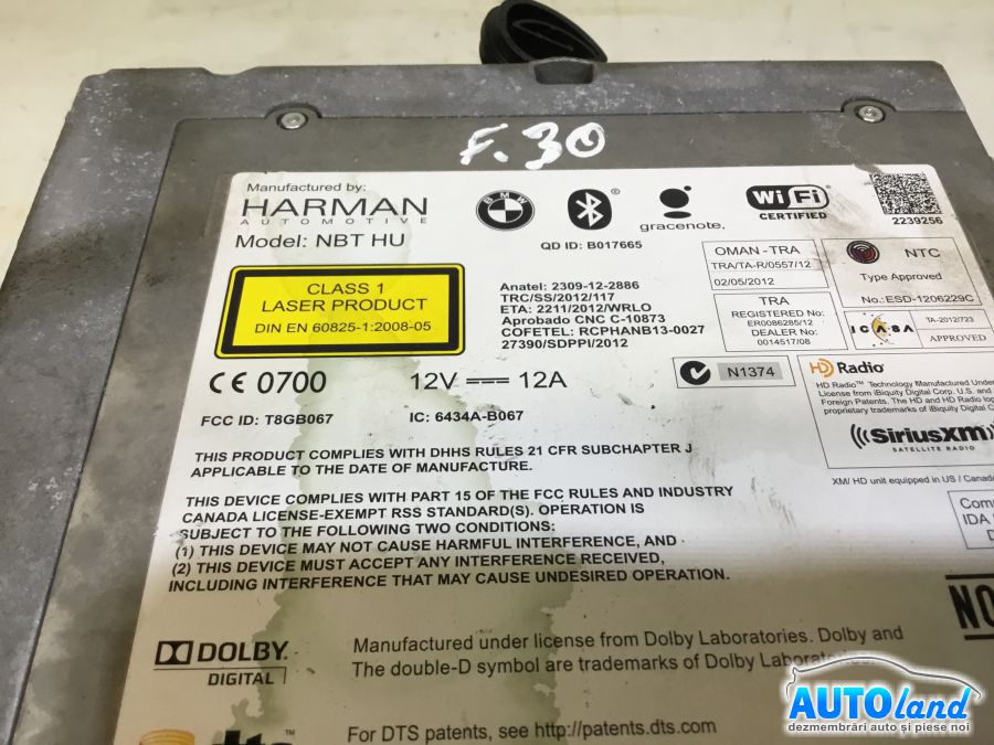 Navigatie BMW 3 (F30) 2011-2025 Cod 2309122886 