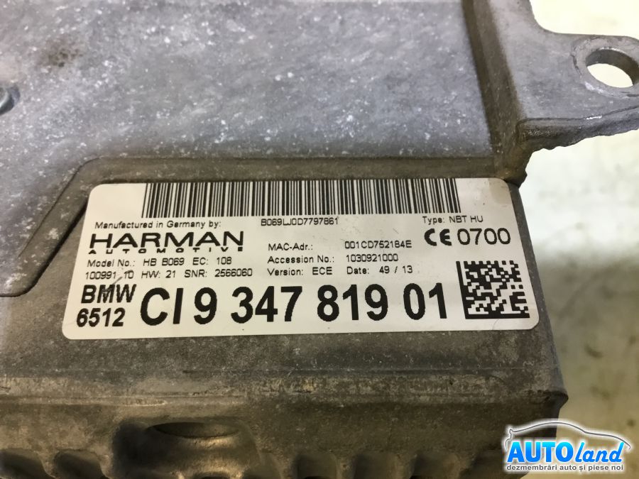 Navigatie BMW 3 (F30) 2011-2025 Cod 2309122886 