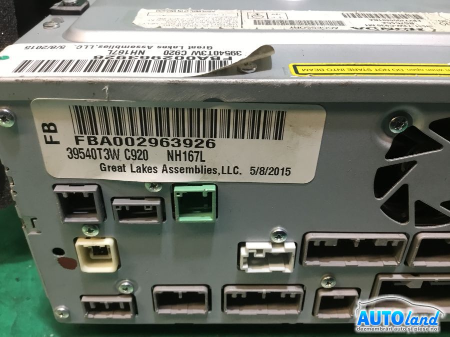 Navigatie HONDA ACCORD VIII (CL_,CM_) 2003-2025 Cod 39540T3W 