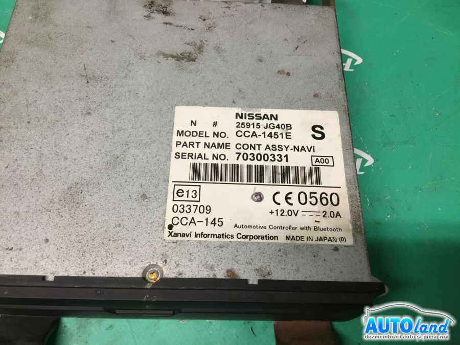 Navigatie NISSAN QASHQAI (J10,JJ10) 2007-2025 Cod 25915JG40B 