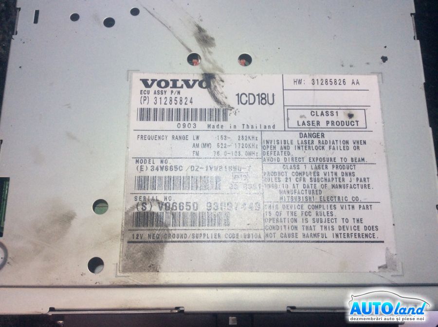 Navigatie VOLVO V50 (MW) 2004-2025 Cod 31285824 