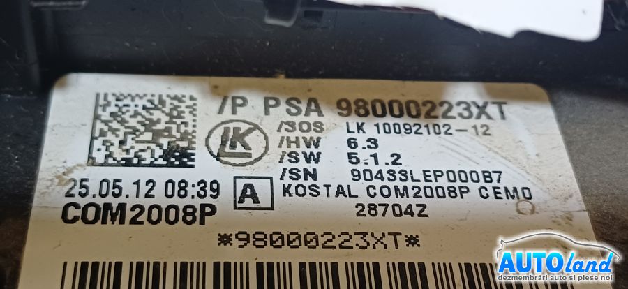 Panglica Volan (spirala Volan) CITROEN C4 (B7) 2009-2026 Cod 98000223XT 