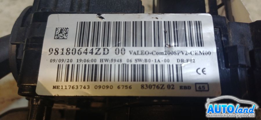 Panglica Volan (spirala Volan) PEUGEOT 308 (4A_,4C_) 2007-2026 Cod 98180644ZD 