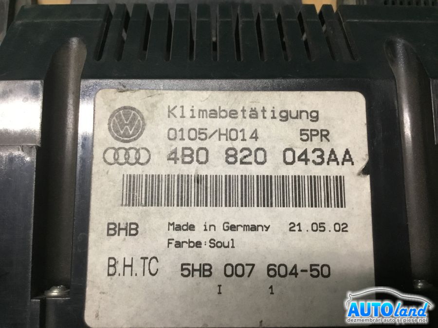 Panou Comanda AC (ventilatie) AUDI A6 (4B,C5) 1997-2005 Cod 480820043AA 