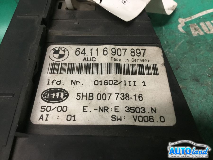 Panou Comanda AC (ventilatie) BMW 3 (E46) 1998-2005 Cod 64116907897 
