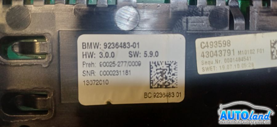Panou Comanda Ac (ventilatie) BMW 5 (F10) 2010-2026 Cod 9236483 